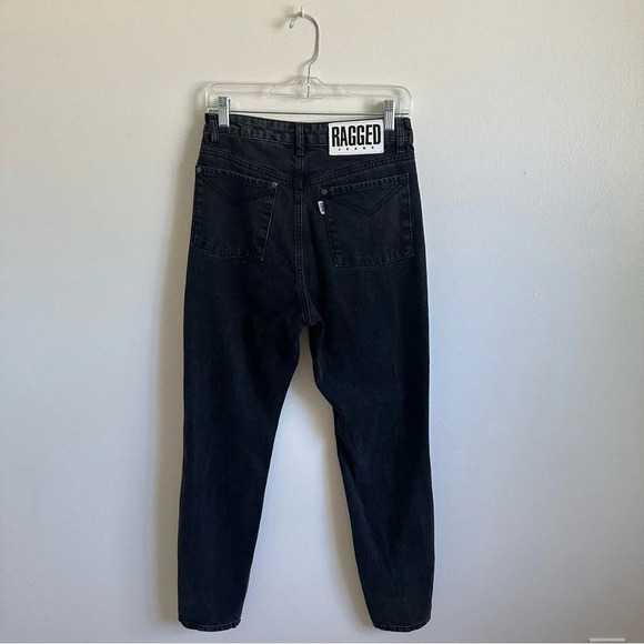 Ragged Black Jeans with back leg distressed jeans size 28 - Picture 3 of 5